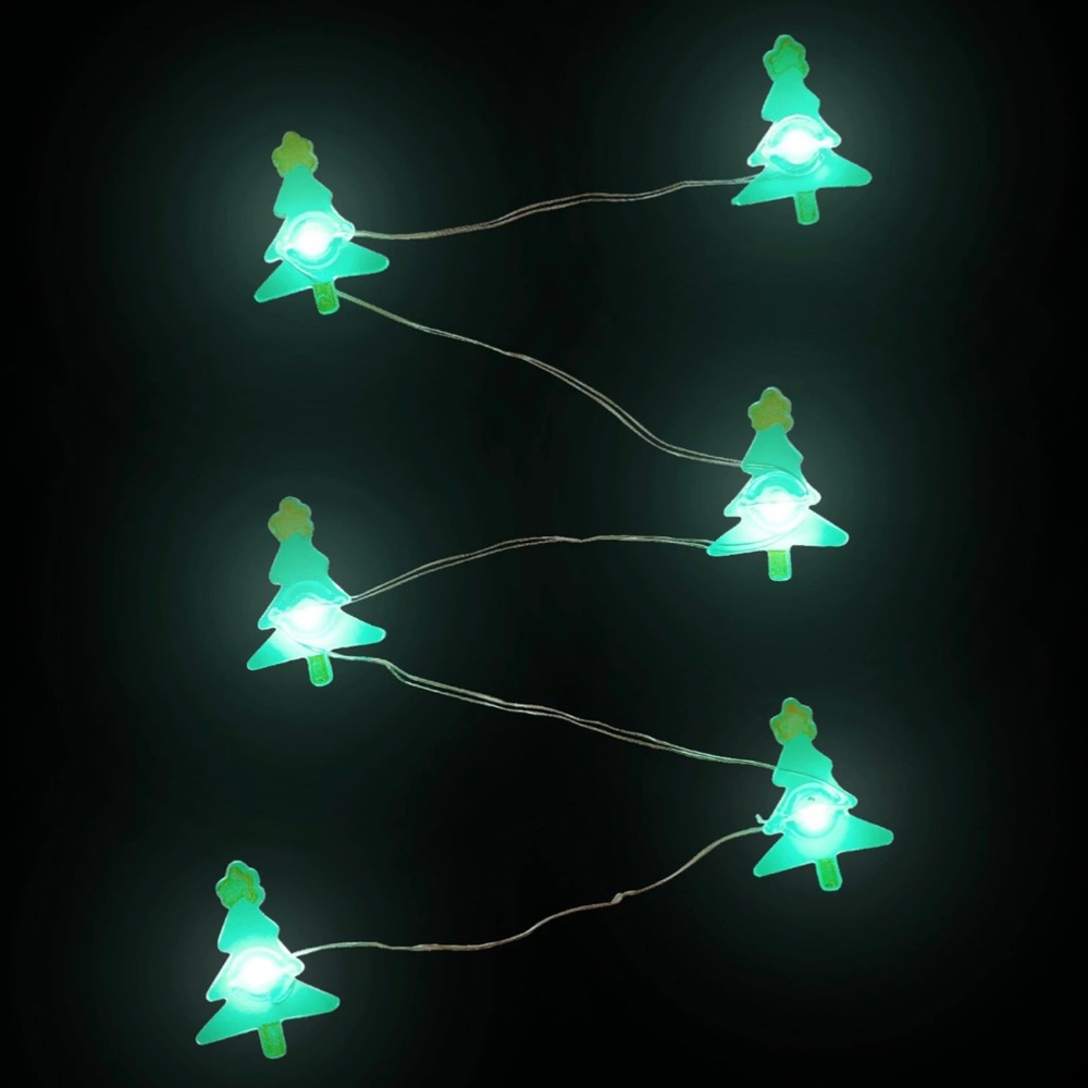 Christmas 10ct Green Christmas Tree White LED 3Ft String Lights NWT